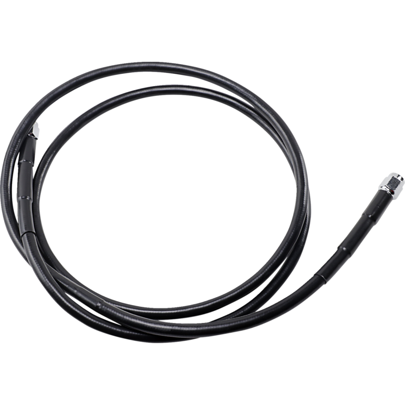 Black Vinyl-Coated Stainless Steel Brake Line 56"