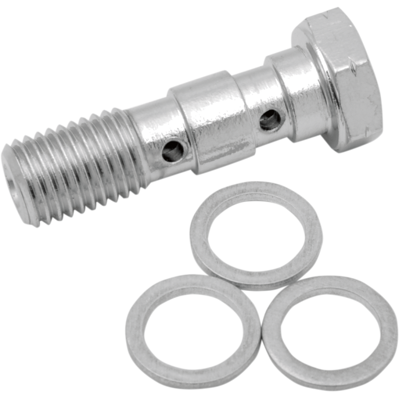 Chrome Double Banjo Bolt 10 mm x 1.25