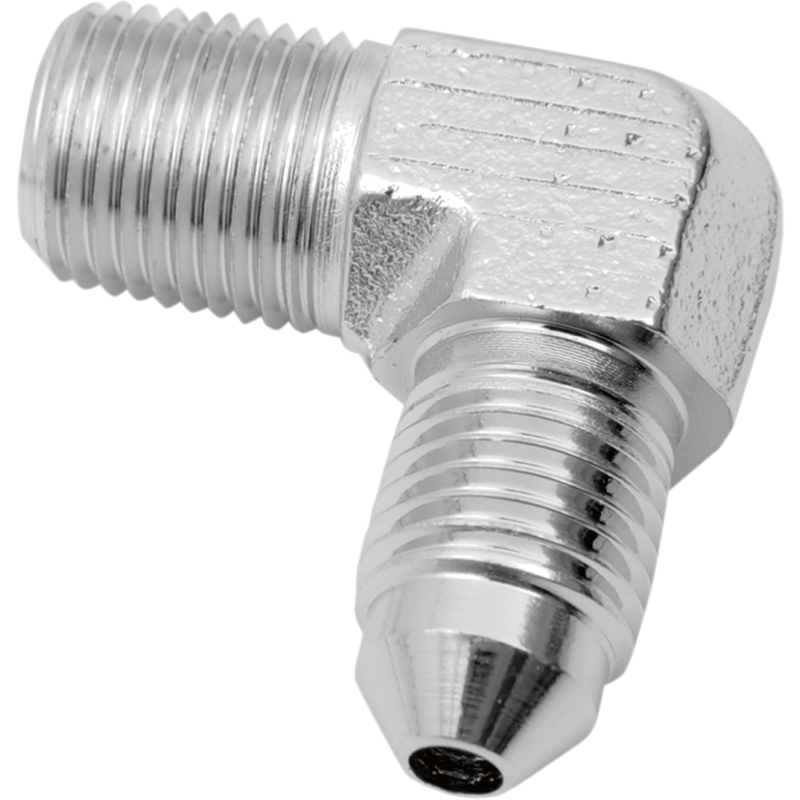 Chrome Fitting AN-3 male x 1/8" NPT male 90°