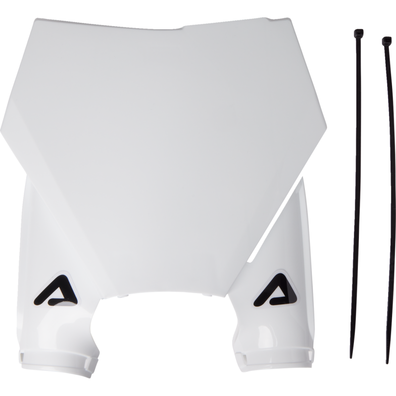 Acerbis Raptor Front Number Plate - KTM 125/250/300 SX, 250/350/450 SX-F, 125/250/300 XC, 250/350/450 XC-F 23-24 - White