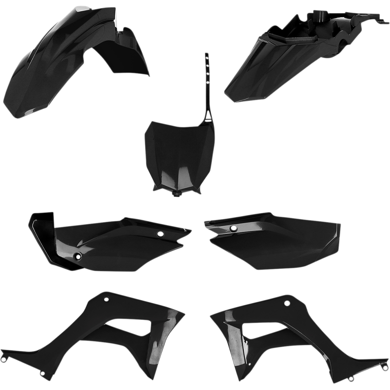 Acerbis Replacement Plastic Full Kit - Black
