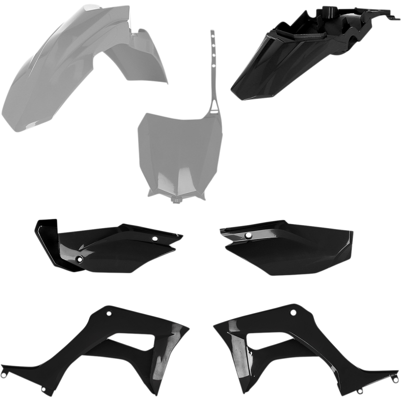 Acerbis Replacement Plastic Full Kit - Gray/black