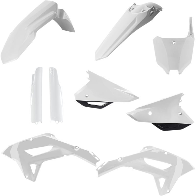 Acerbis Replacement Plastic Full Kit - White/black