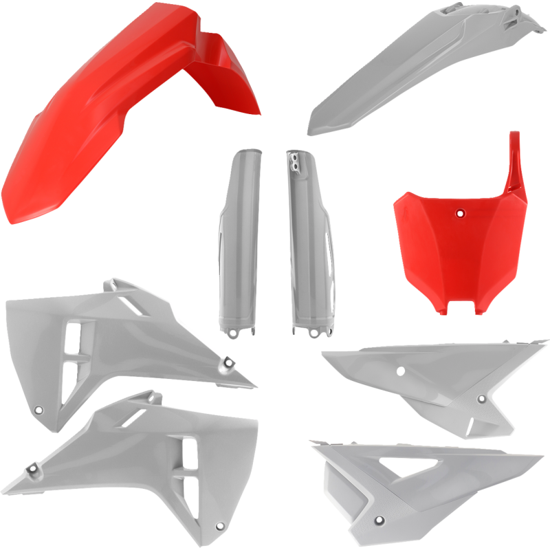 Acerbis Replacement Plastic Full Kit - Red/gray