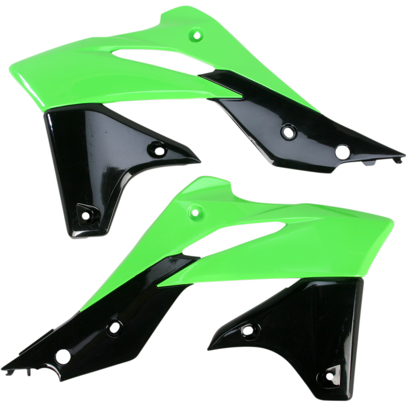 Acerbis Radiator Shrouds/Louvers - Black/green