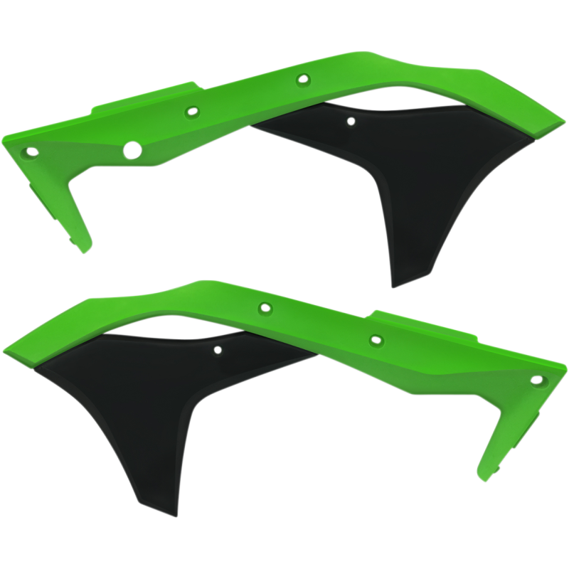 Acerbis Radiator Shrouds/Louvers - Green/black