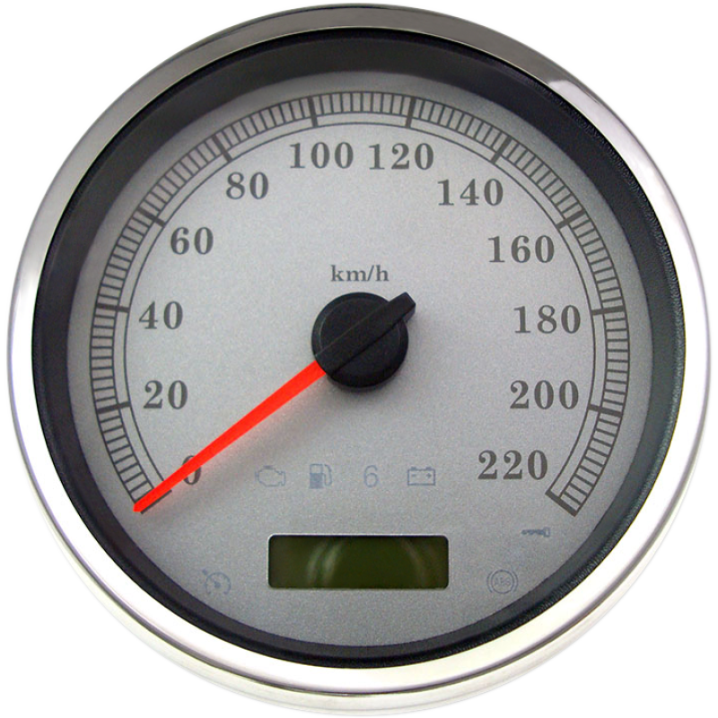 5" Programmable Speedometer Silver Face