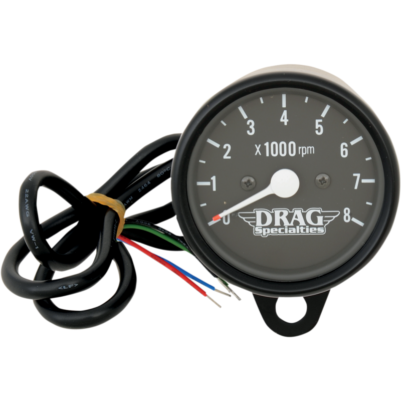 Black Housing Mini Tachometer Black Face