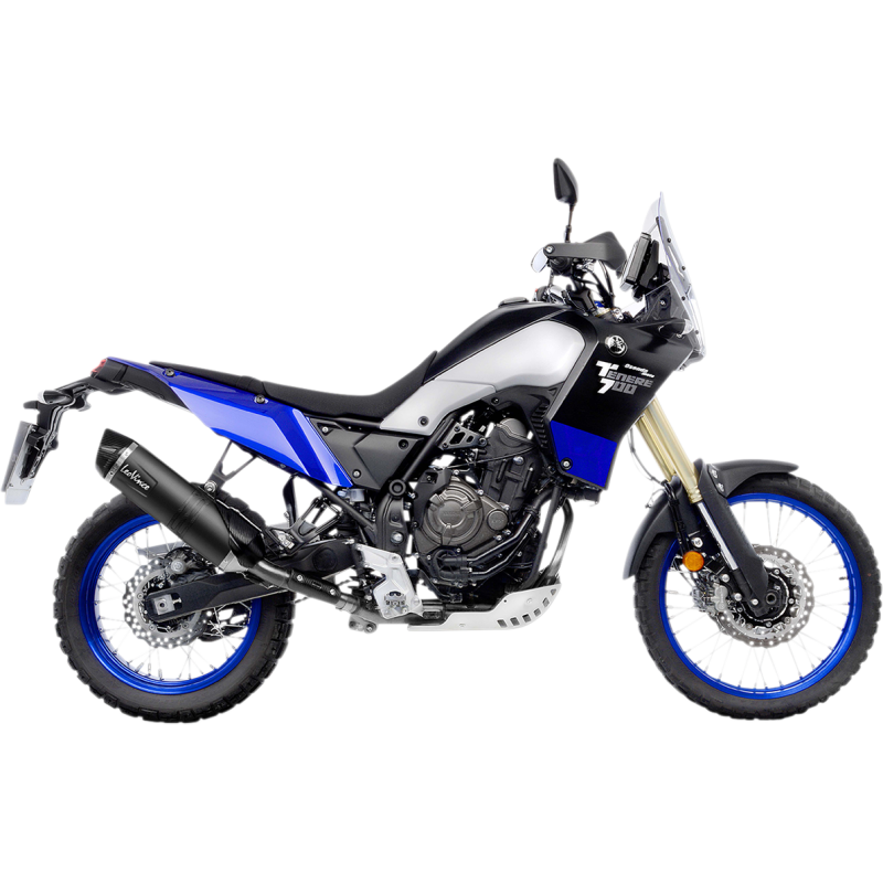 LV ONE EVO Black stainless steel Slip-On for YAMAHA Tenere 700 19-24