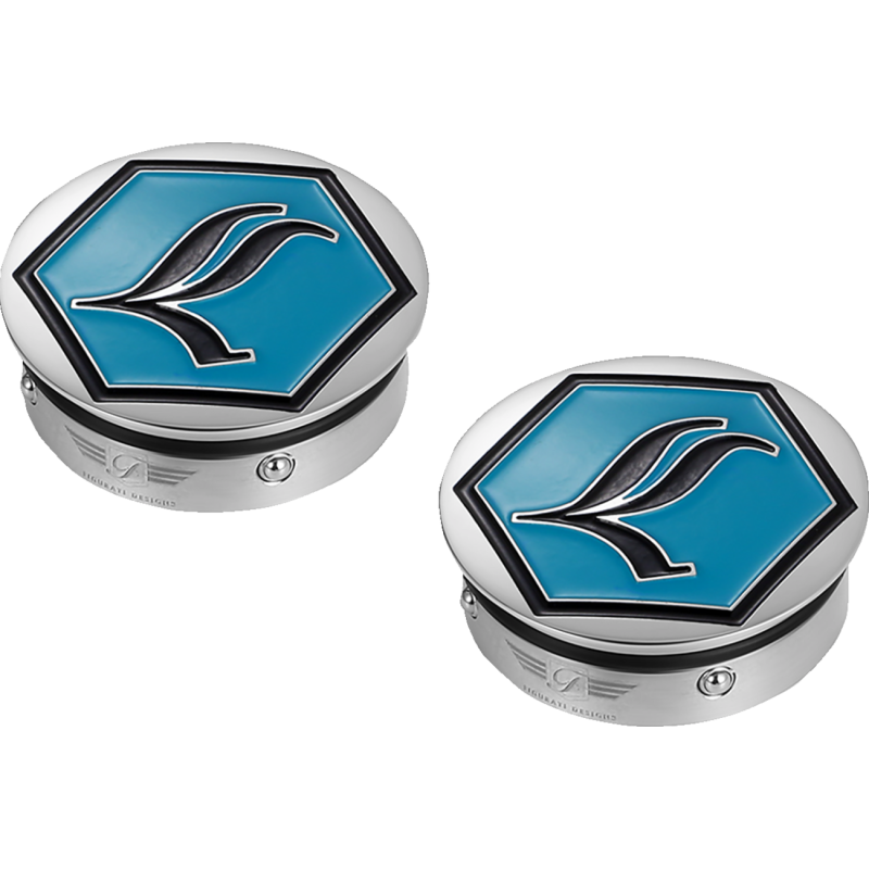 Swingarm Pivot Cover - Mirror polished w/ Legends Suspensions logo