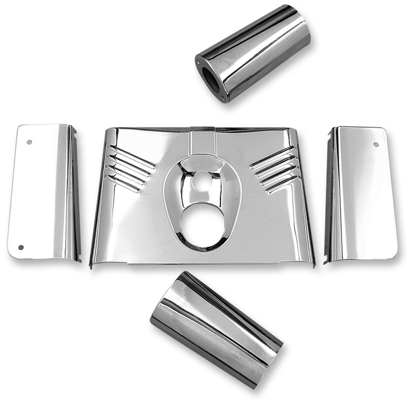 5-Piece Ribbed Fork Tins - Chrome