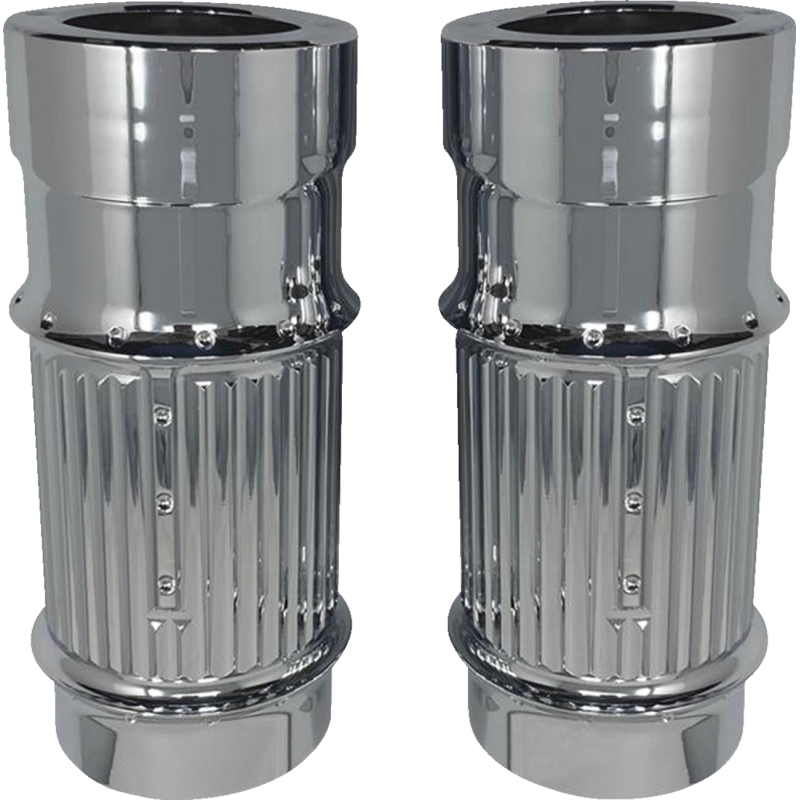 Fork Bellows - Dimpled, Chrome