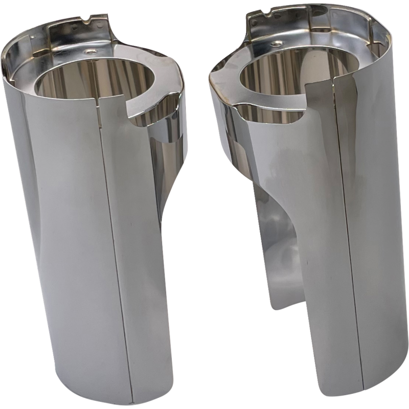 Smooth Steel Fat Tire Fork Boots, Chrome