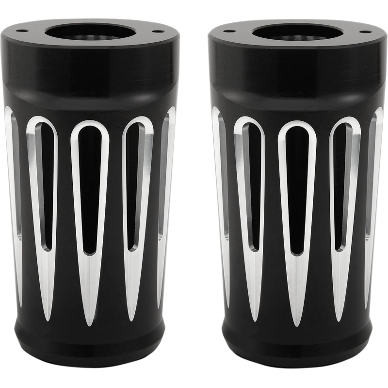 Fork Boot Covers, Deep Cut, Standard Black Anodized