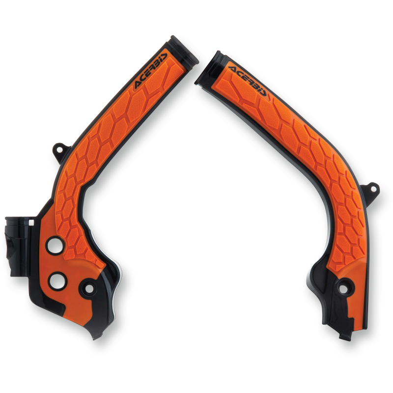 Acerbis X-Grip Frame Guard - KTM 125/150 SX 16-18, 250-450 SX-F/XC-F 16-18, 250 SX/XC/XC-W 17-18, EXC-F/XC-W 17-19 - Black/orange