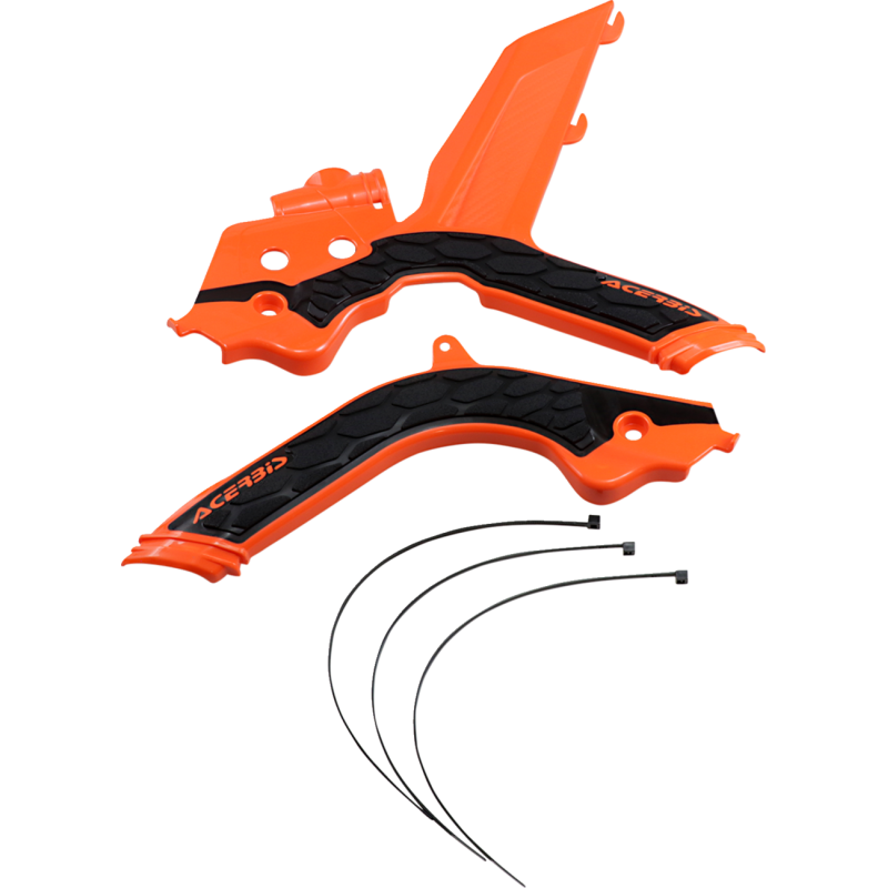Acerbis X-Grip Frame Guard - KTM 125-250 SX, 250-450 SX-F, 250/300 XC 19-22, 250-450 XC-F 19-22 - Orange 16/black