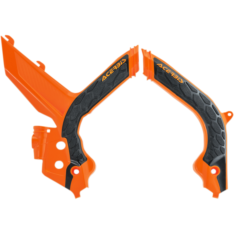 Acerbis X-Grip Frame Guard - KTM 150/250/300 XC-W, 350/500 EXC-F/XC-F 20-23 - Orange 16/black