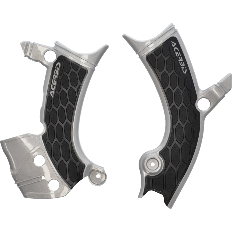 Acerbis X-Grip Frame Guard - Yamaha YZ250F 24-26, YZ250FX 25-26, YZ450F 23-26, YZ450FX 24-26 - Silver/black
