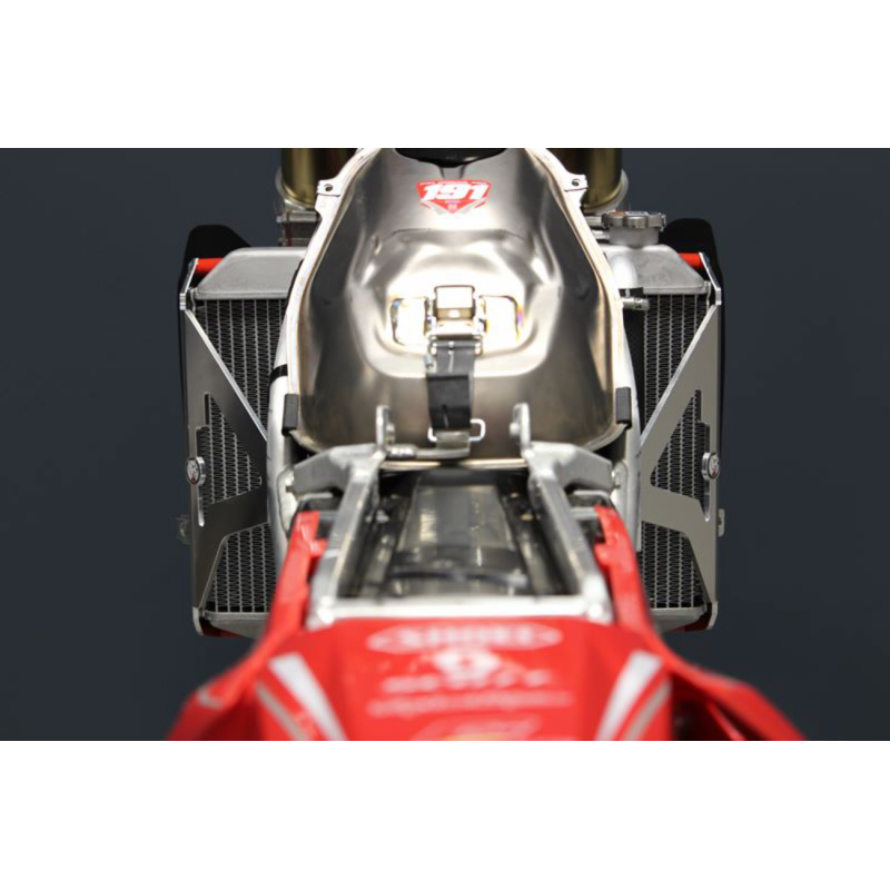 AXP Racing Radiator Brace - Red spacers
