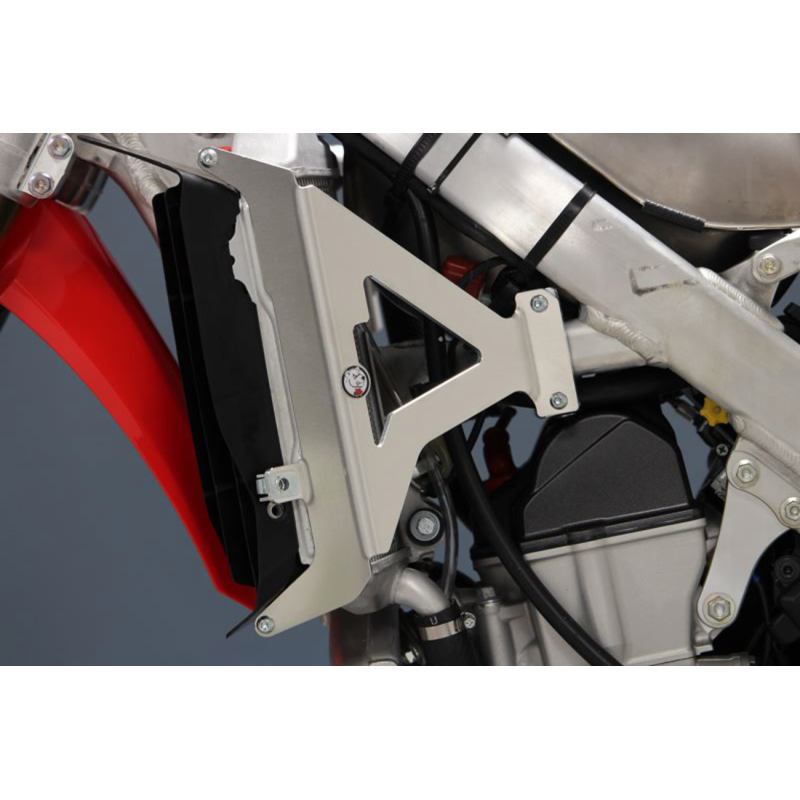 AXP Racing Radiator Brace - Red spacers