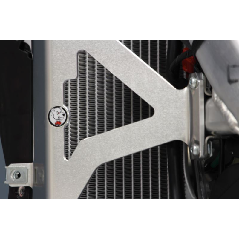 AXP Racing Radiator Brace - Red spacers