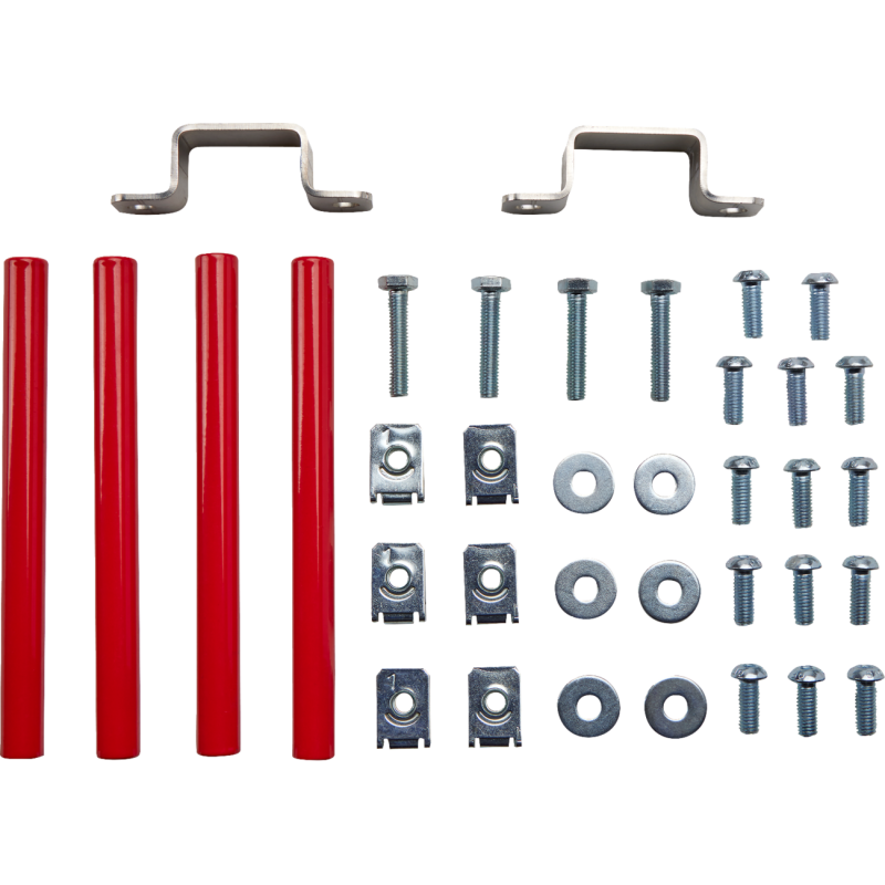 AXP Racing Radiator Brace - Red spacers