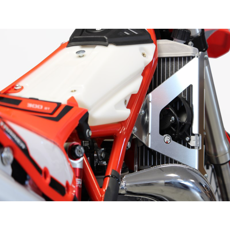 AXP Racing Radiator Brace - Red spacers