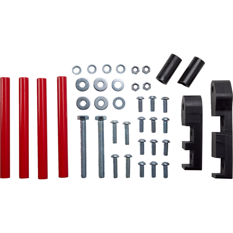 AXP Racing Radiator Brace - Red spacers