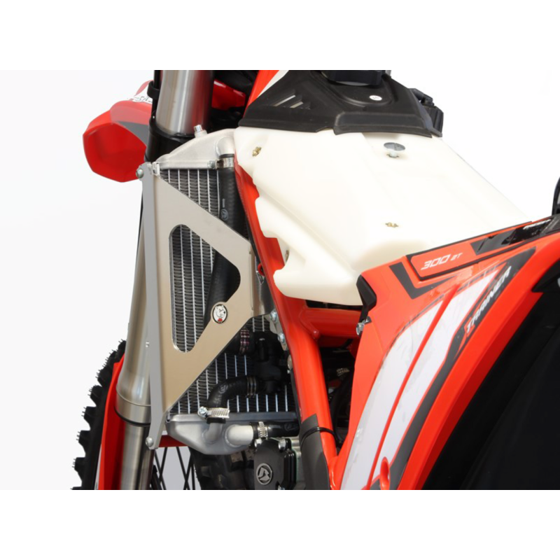 AXP Racing Radiator Brace - Red spacers
