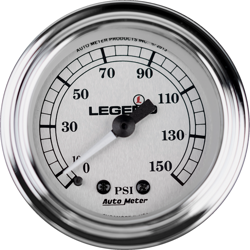 Legend Backlit PSI Gauge Silver