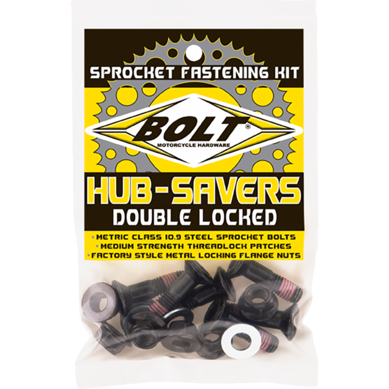 Hub-Savers Double Locked Sprocket Fastening Kit - Black