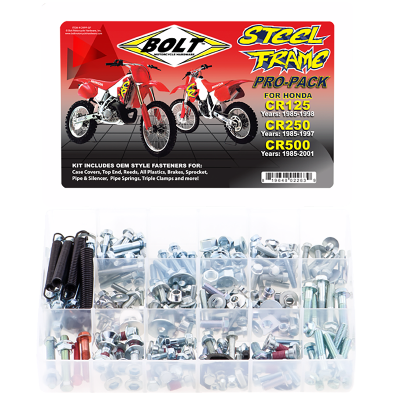 Honda CR125 85-98, CR250 85-97, CR500 85-07 Steel Frame Pro Pack
