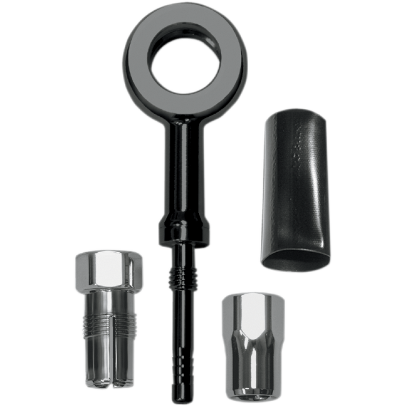 12 mm 180° Black Chrome Banjo w/ Stainless Fittings