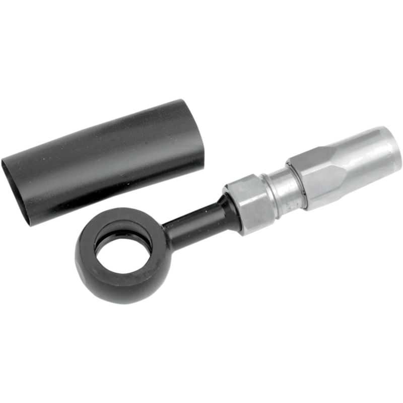 Black Chrome Banjo Fitting 7/16" 180°