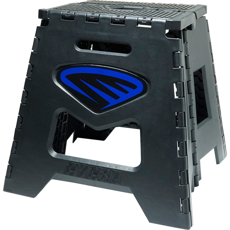 Cycra Folding Moto Stand - Black w/ blue decal