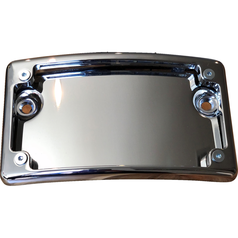 Curved LED License Plate Kit - Chrome