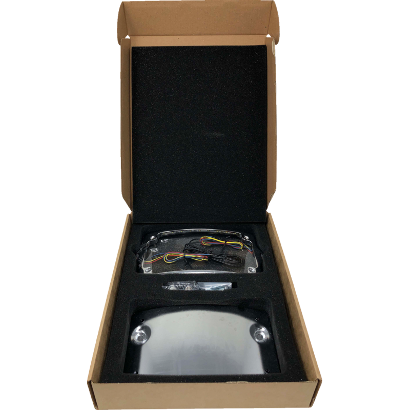 Curved Elypse 3-1 LED License Plate Kit - Chrome