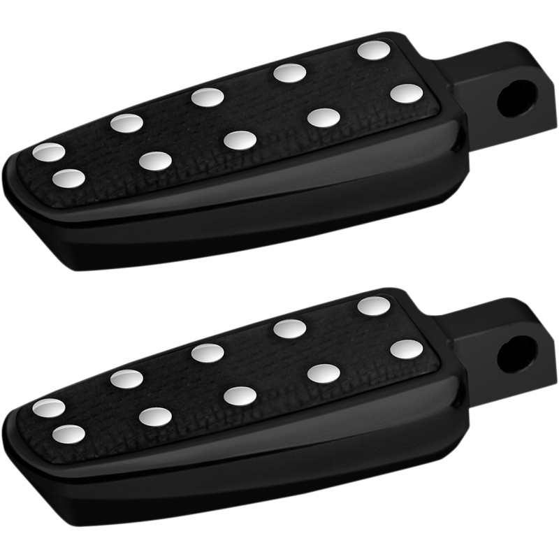 Male-Mount Footpegs Black w/ rivets