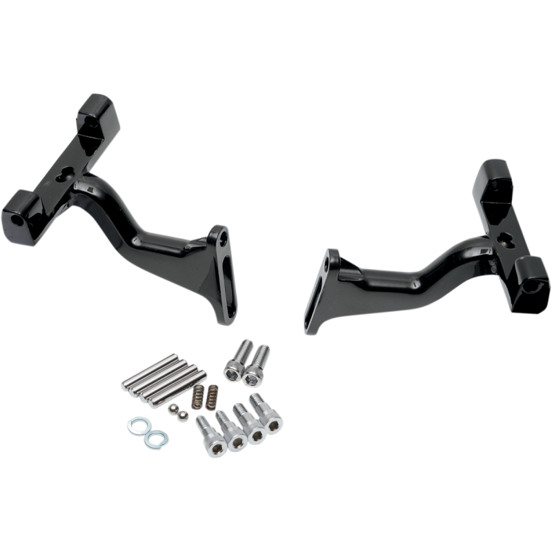 Raised Passenger Floorboard Mounts Gloss Black