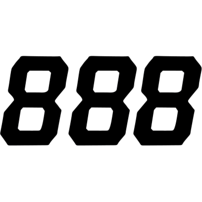 Race Series Numbers - 6" Black - No. 8