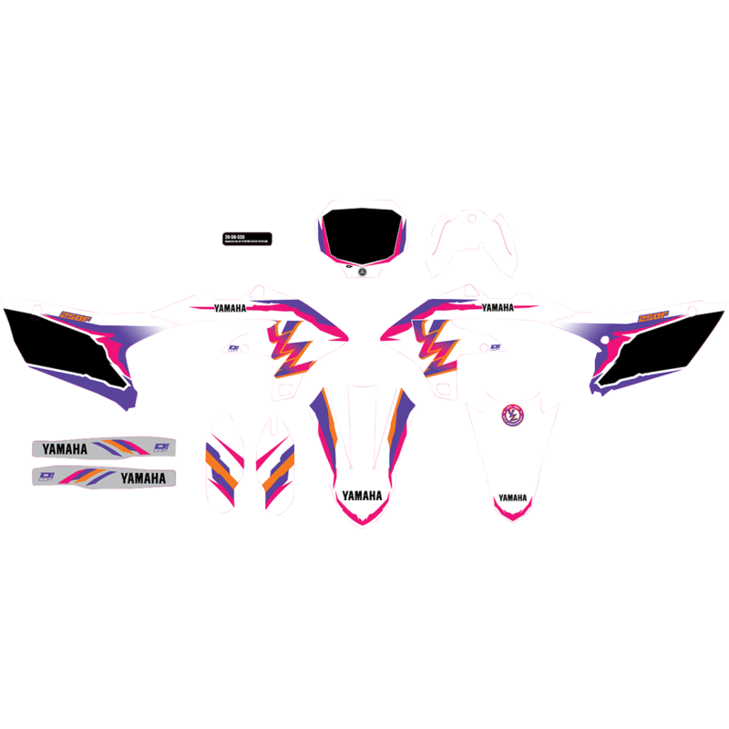 D'Cor Visuals Complete Graphics Kit - 93 YZ Retro, black background
