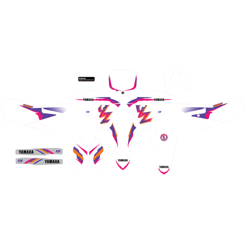 D'Cor Visuals Complete Graphics Kit - 93 YZ Retro, white background