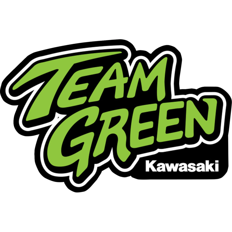 4" Kawasaki Team Green decal (ea.)
