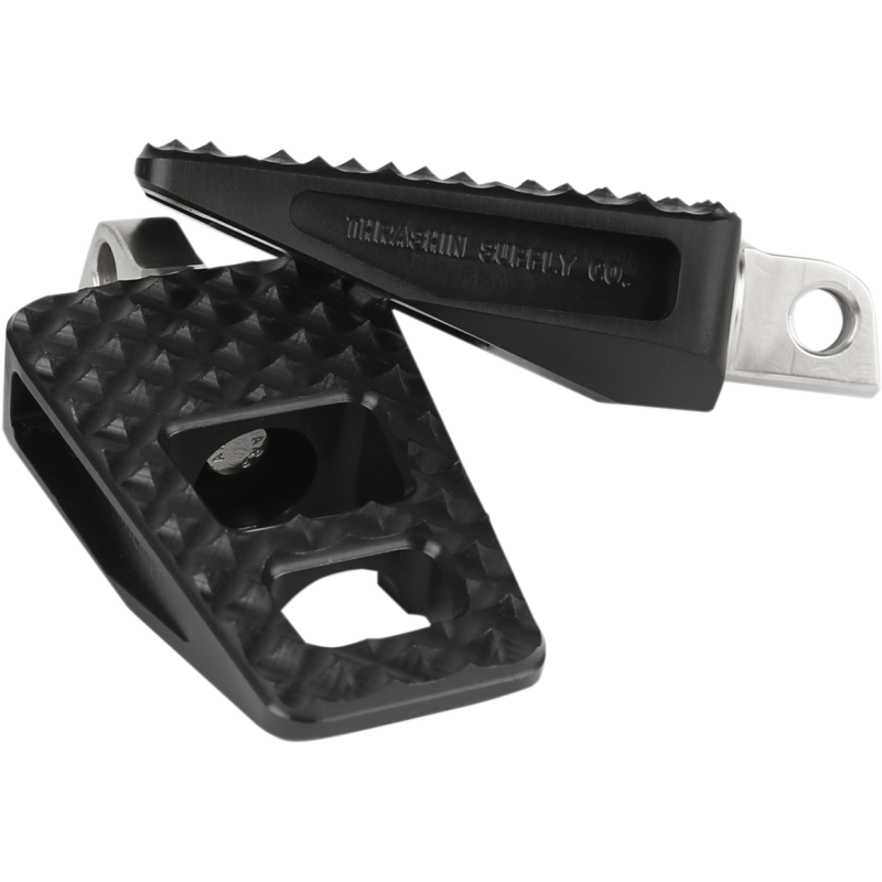 P-54 Extra Grip Male-Mount Footpegs, Black Anodized