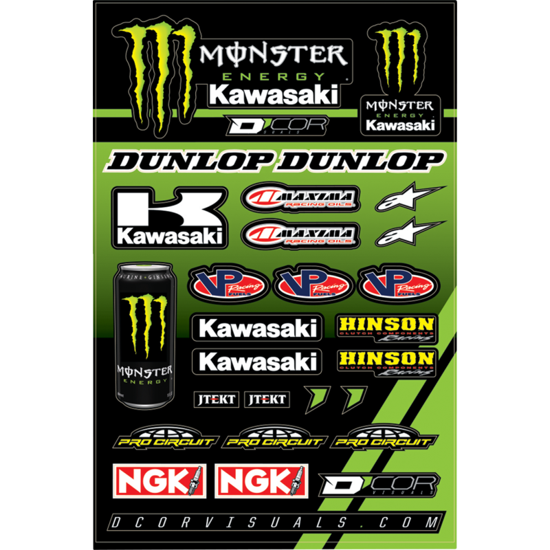 Monster Energy Kawasaki Racing Decal Sheet
