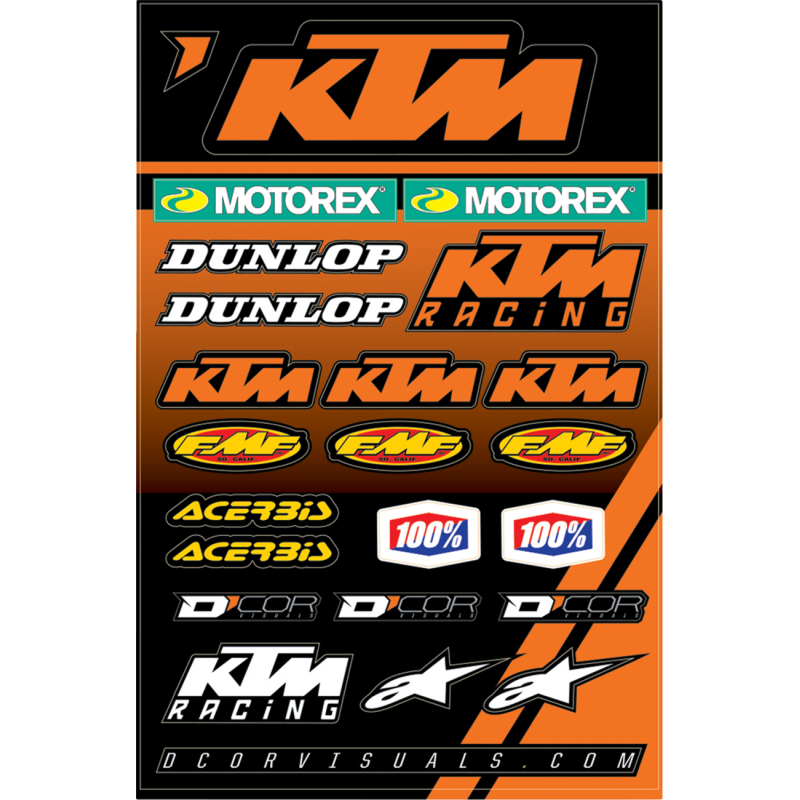 KTM Racing Decal Sheet