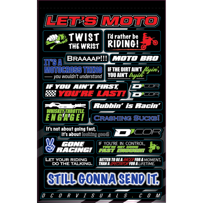 MotoTalk misc. sayings Decal Sheet
