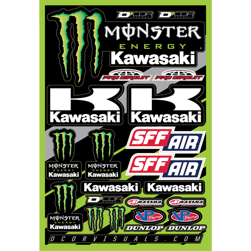 Monster Energy Kawasaki Team Decal Sheet