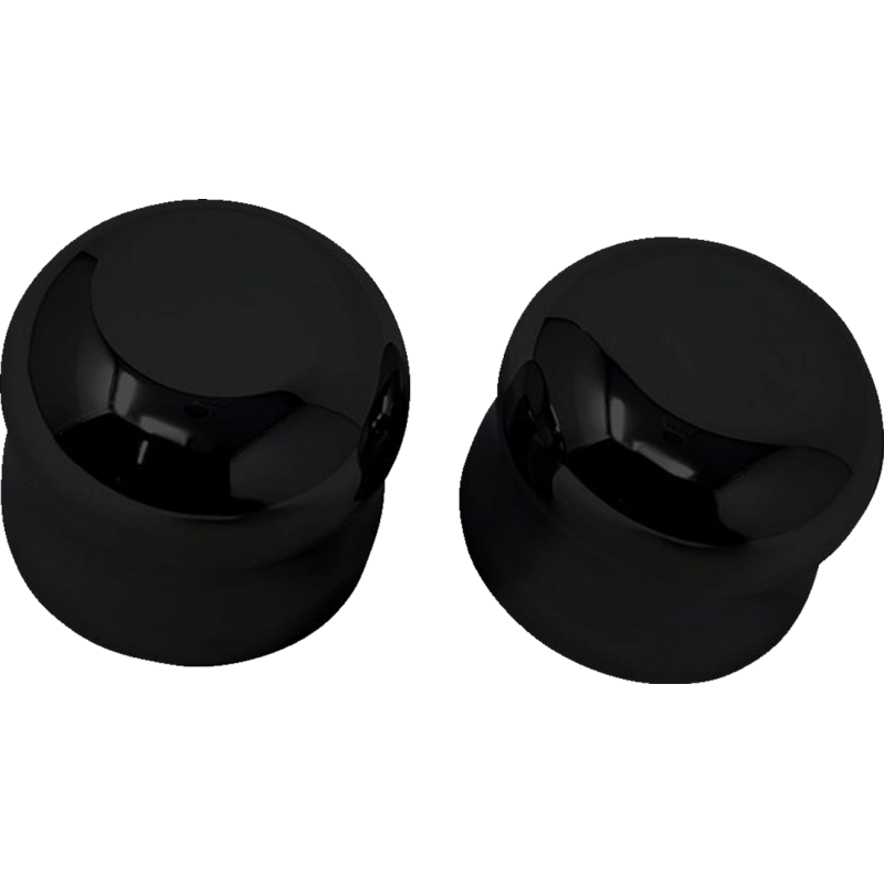 Front Axle Caps Smooth Gloss Black
