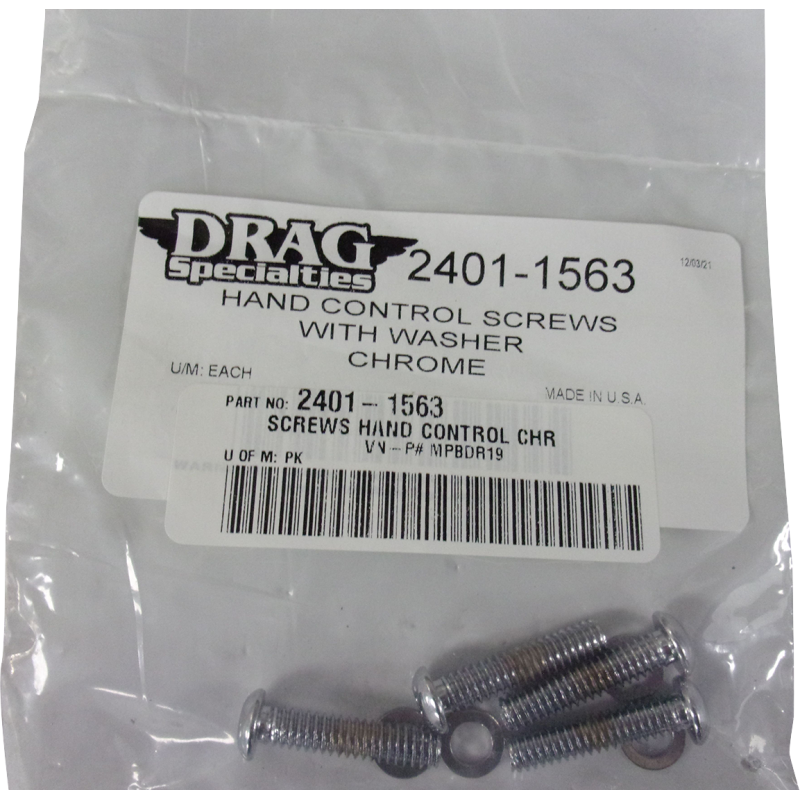 Drag Specialties Hand Control Screw Kits